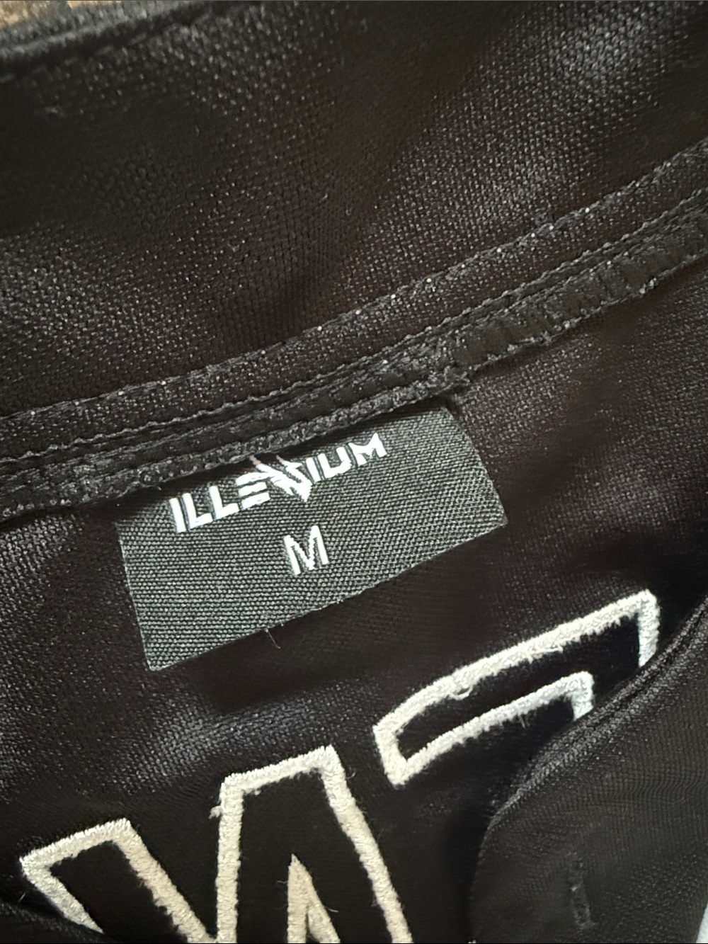 Illenium Black Jersey with White Embroidered Lettering - Picture 2 of 3